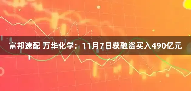 富邦速配 万华化学：11月7日获融资买入490亿元